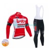 Set Langarmtrikot + Trägerhose Lange Winter Thermal Fleece 2022 Lotto Soudal N001